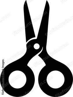 pair of open scissors