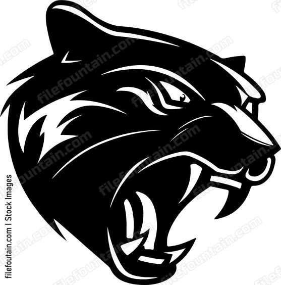 Panther Mascot Angry Head