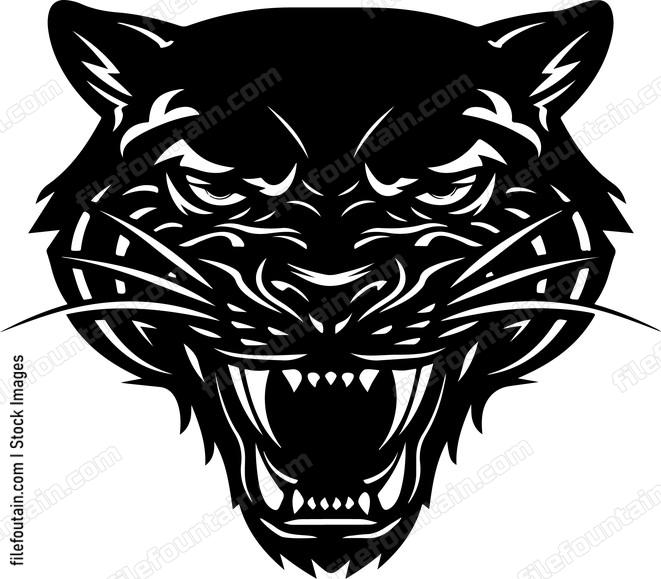 Panther Mascot Angry Head