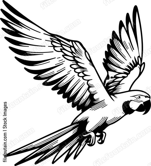 Parrot joining a flock in a synchronized flight display