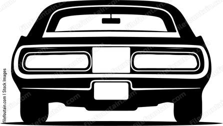 Retro Muscle Car Back