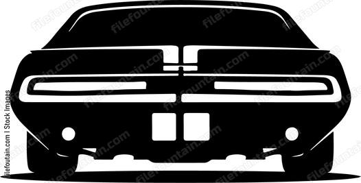 Retro Muscle Car Back