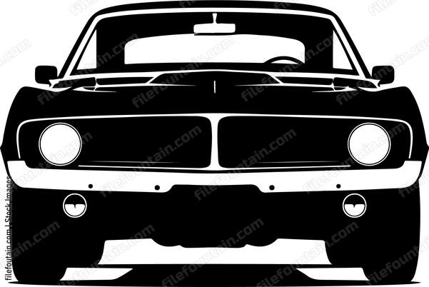 Retro Muscle Car Front