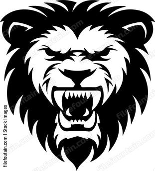 Roaring Lion Head Face