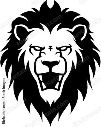 Roaring Lion Head Face