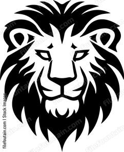 Roaring Lion Head Face