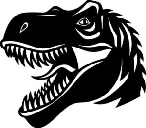 Roaring t rex Head
