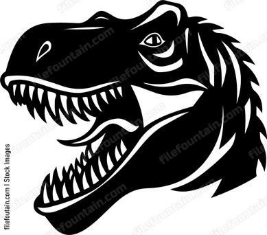 Roaring t rex Head