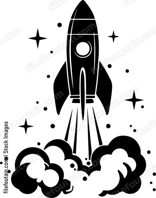 Rocket Lift Off Logo Vector Design - FileFountain