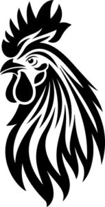 Rooster Head Crowing