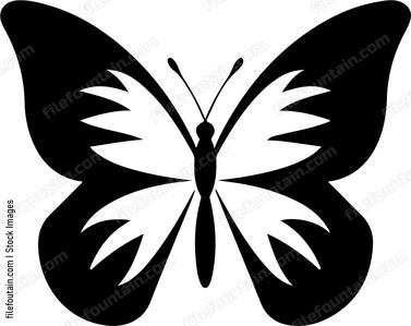 simple black butterfly