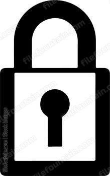simple black lock