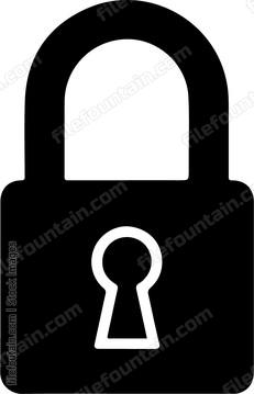 simple black lock