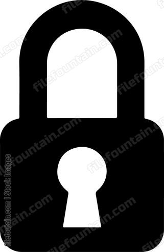 simple black lock