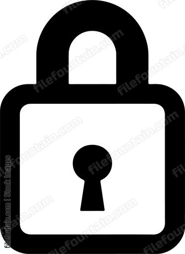 simple black lock