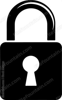 simple black lock