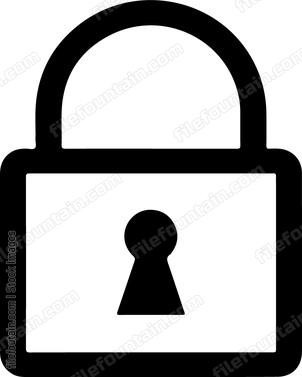 simple black lock