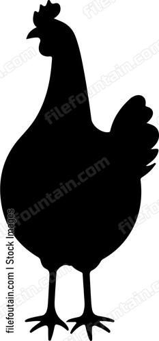 simple chicken shape