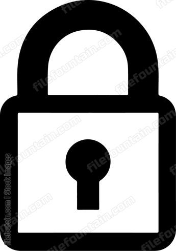 simple lock outline