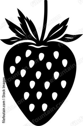 simple strawberry outline