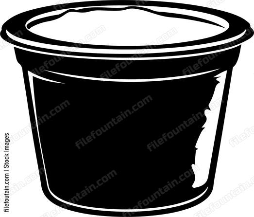 small plastic cup of sour cream