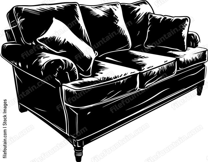 Sofa With Pillows