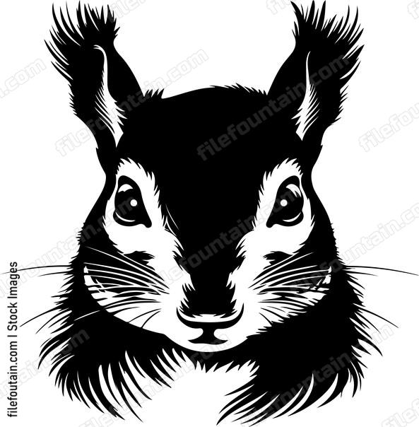 Squirrel Face Mascot