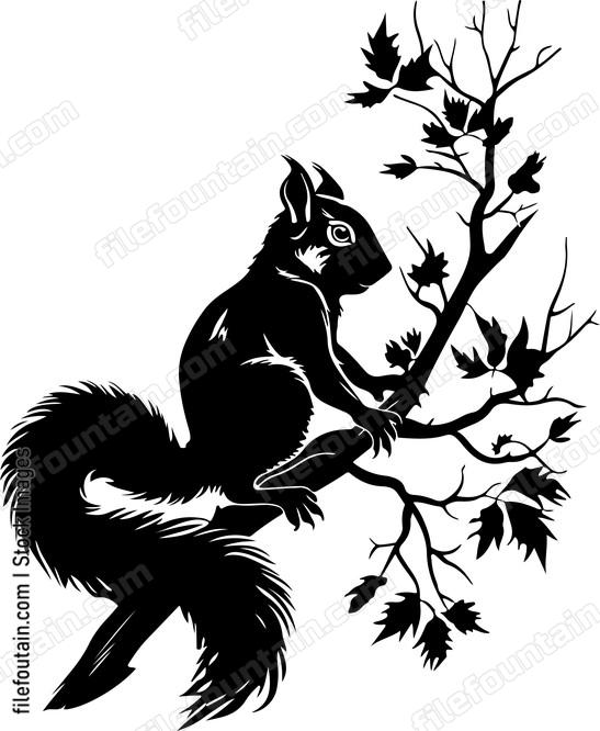 Squirrel On A Tree