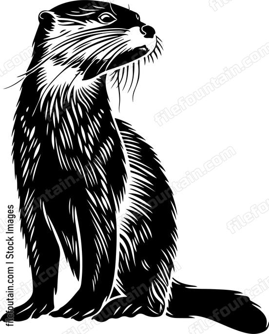 Standing Otter Logo Vector Design FileFountain standing-otter-logo-vector-design-filefountain