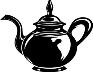 Tea Kettle Black Design