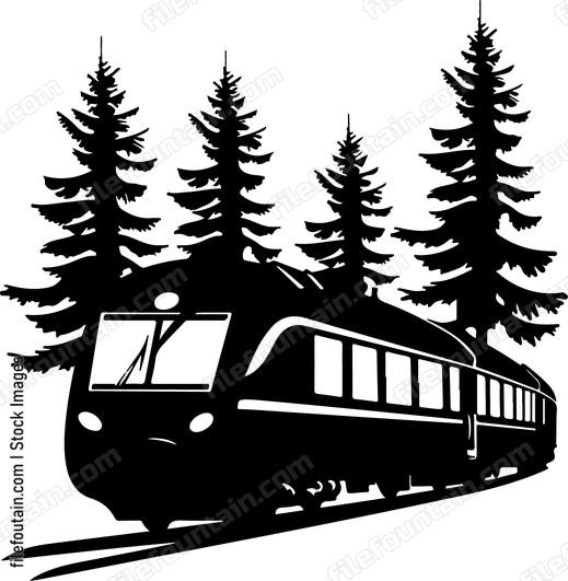 Train In Forest