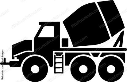 truck with cement mixer