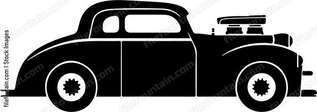 Vintage car in black