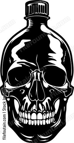 Water Bottle Skull