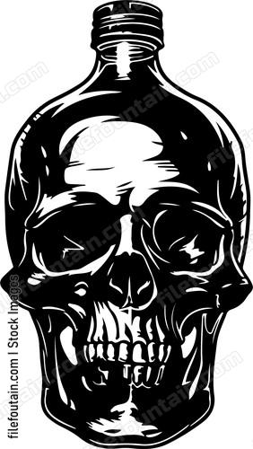 Water Bottle Skull