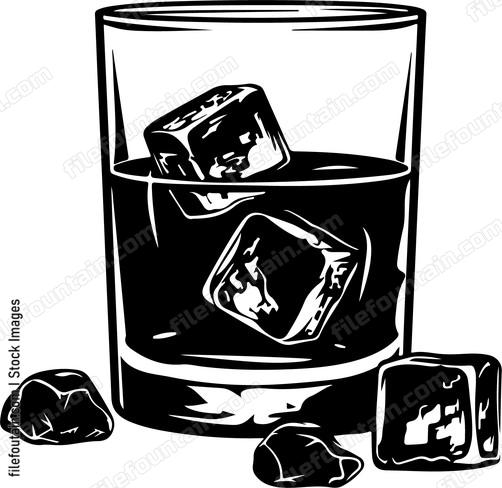 Whiskey On Rocks With Ice