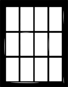 window with many panes