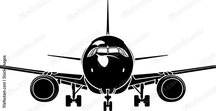 Airplane Front Four Engine