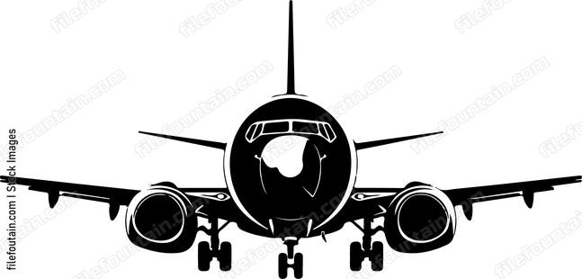 Airplane Front Four Engine