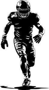 Americfootball player running
