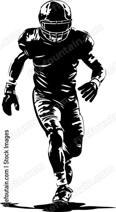 Americfootball player running