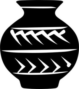 Amphorwith geometric patterns