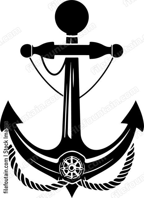 Anchor And Steering Wheel
