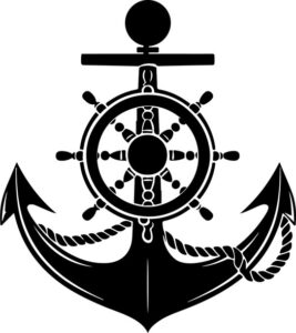 Anchor And Steering Wheel
