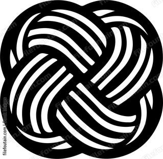 and white intertwined circles
