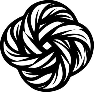 and white twisted lines