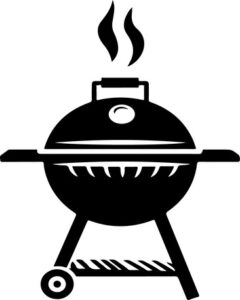 Barbecue grill with lid