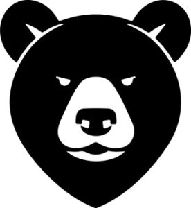 Bear head facing forward