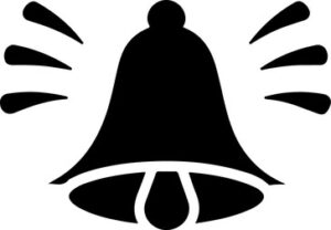 Bell with sound waves