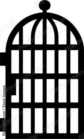 Bird cage door outline